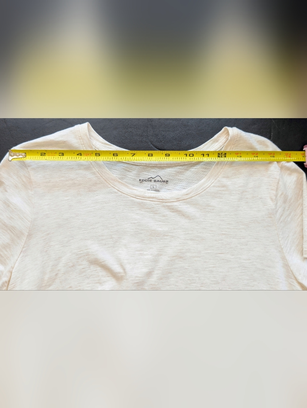 Eddie Bauer Women's Cream/Tan Everyday Short Sleeve Crewneck Tee - Picture 7 of 7